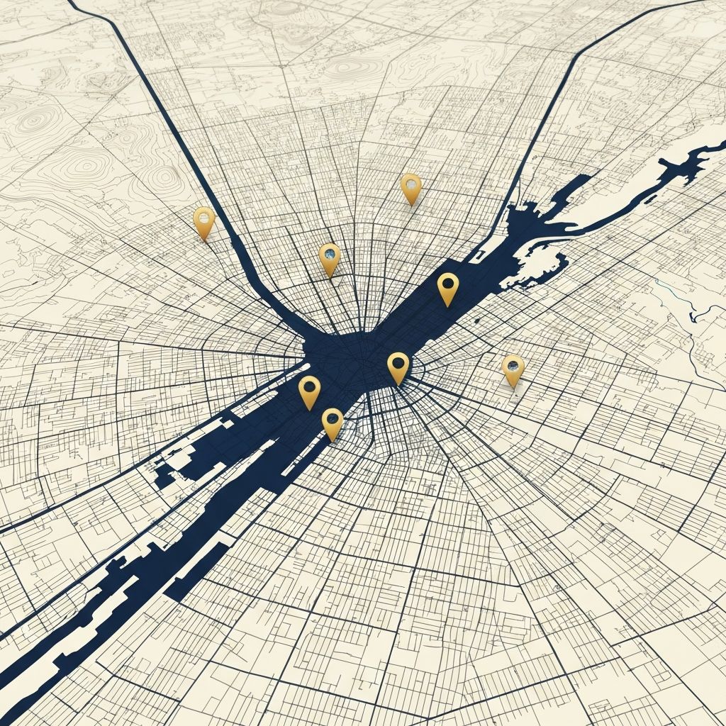 Map preview of Meridian branch locations